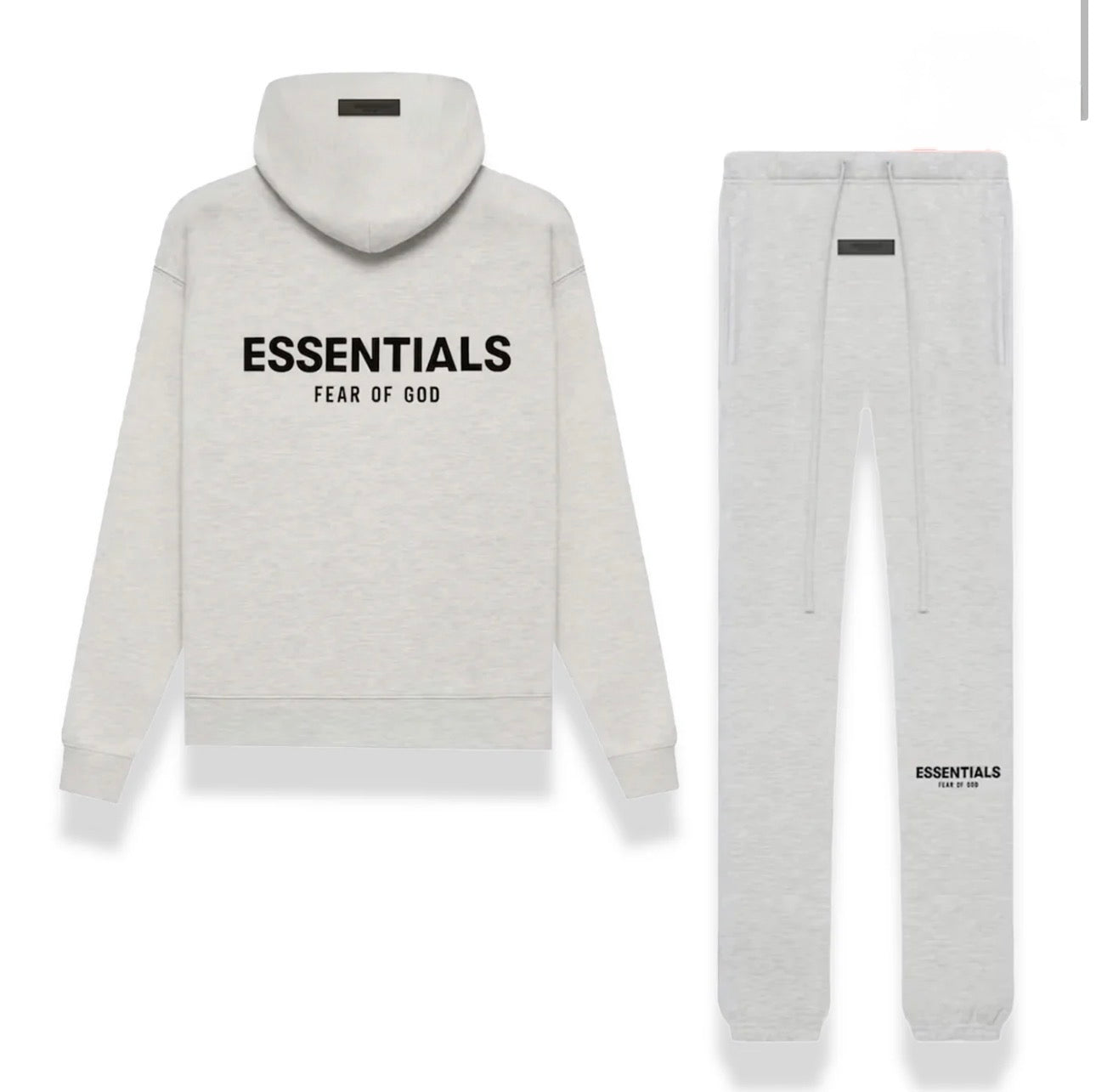 Essentials Fear of God Light Oatmeal Hoodie and Jogger Set