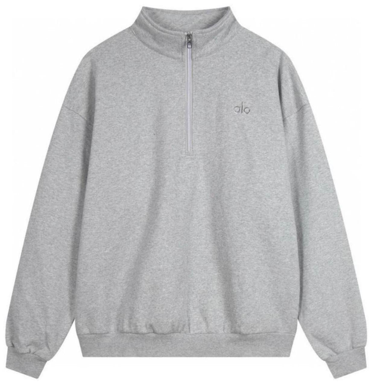 Alo Accolade Athletic Heather Grey 1/4 Zip