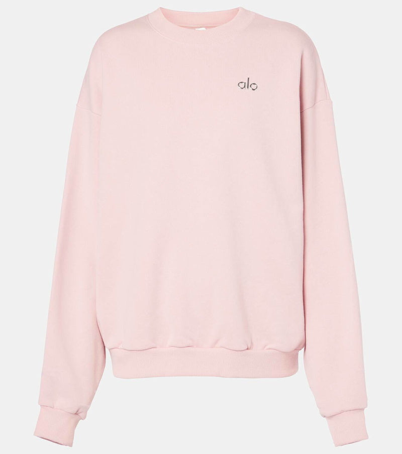Alo Accolade Pink Quartz Crewneck Pullover Sweater